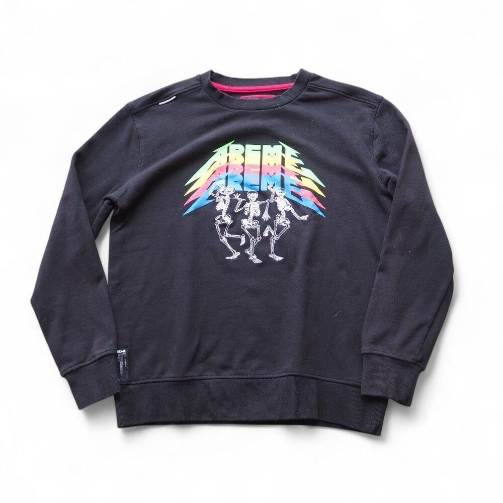 Preme Dancing Skelton Long Sleeve Streetwear Shirt Black / Multicolor Men's XXL‎
